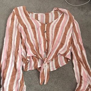 Crop long sleeve T-shirt